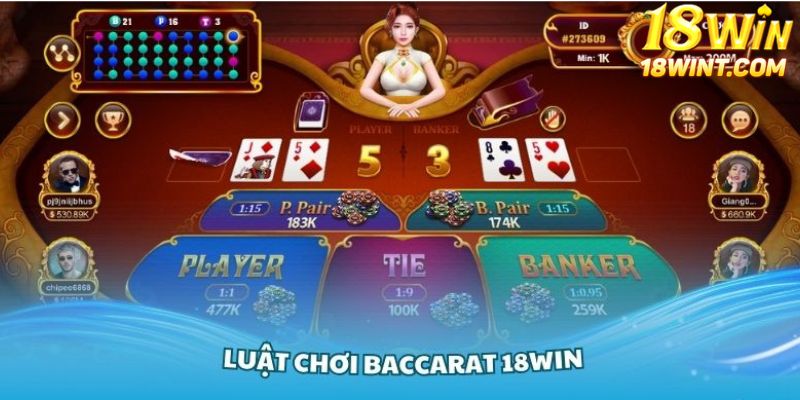 Luật chơi Baccarat 18Win cơ bản nhất 2024